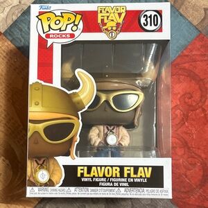 🛍️2/$25🛍️Funko Pop Rocks Flavor Flav with Gold Helmet and Sunglasses